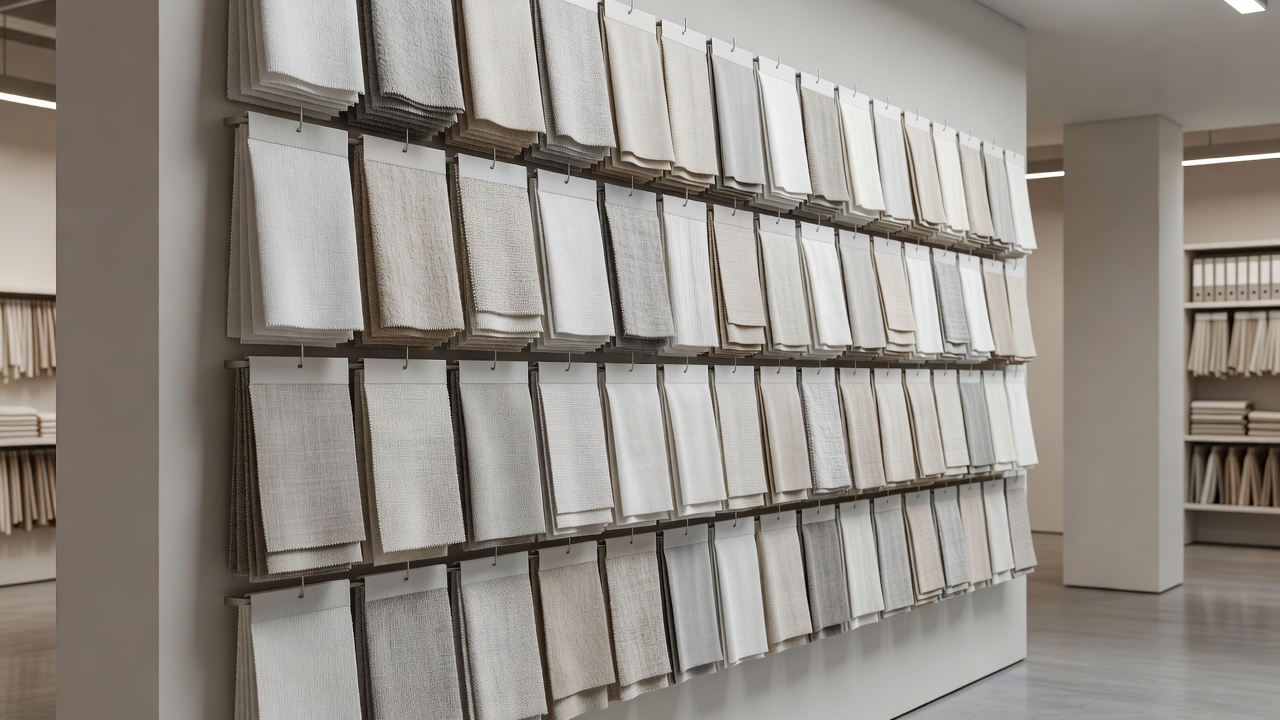 生地サンプル展示