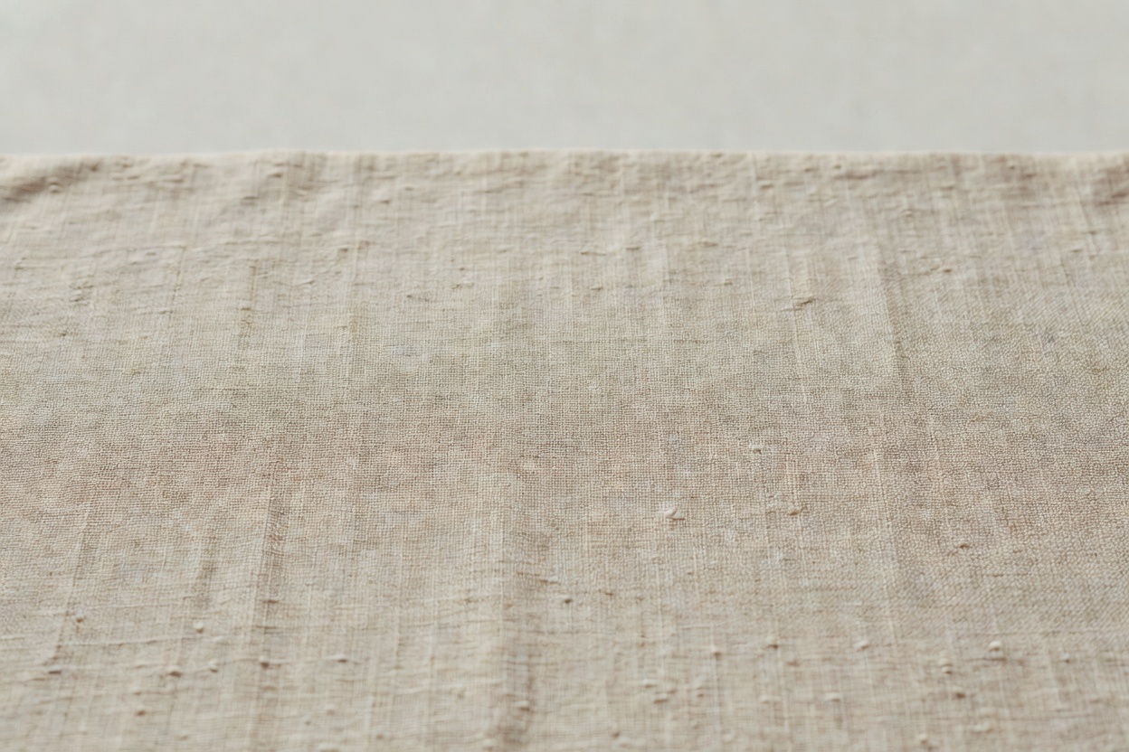 Linen fabric texture showing natural fiber structure